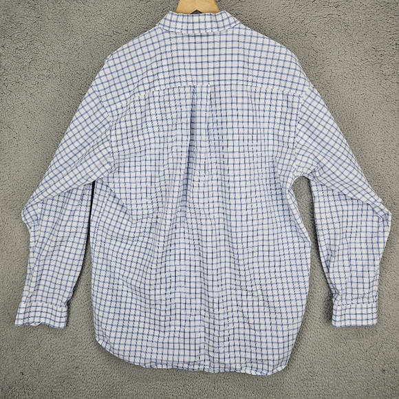 Cinch Shirt Mens XL Western Blue White Button Down Cowboy Long Sleeve Checkered - Picture 8 of 8